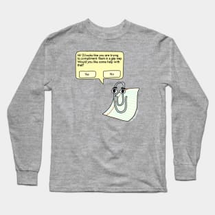 Gay Clippy - The Peach Fuzz Long Sleeve T-Shirt